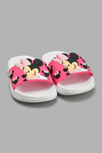 Load image into Gallery viewer, Redtag-White-Minnie-Slide-Sliders-Girls-3 to 5 Years
