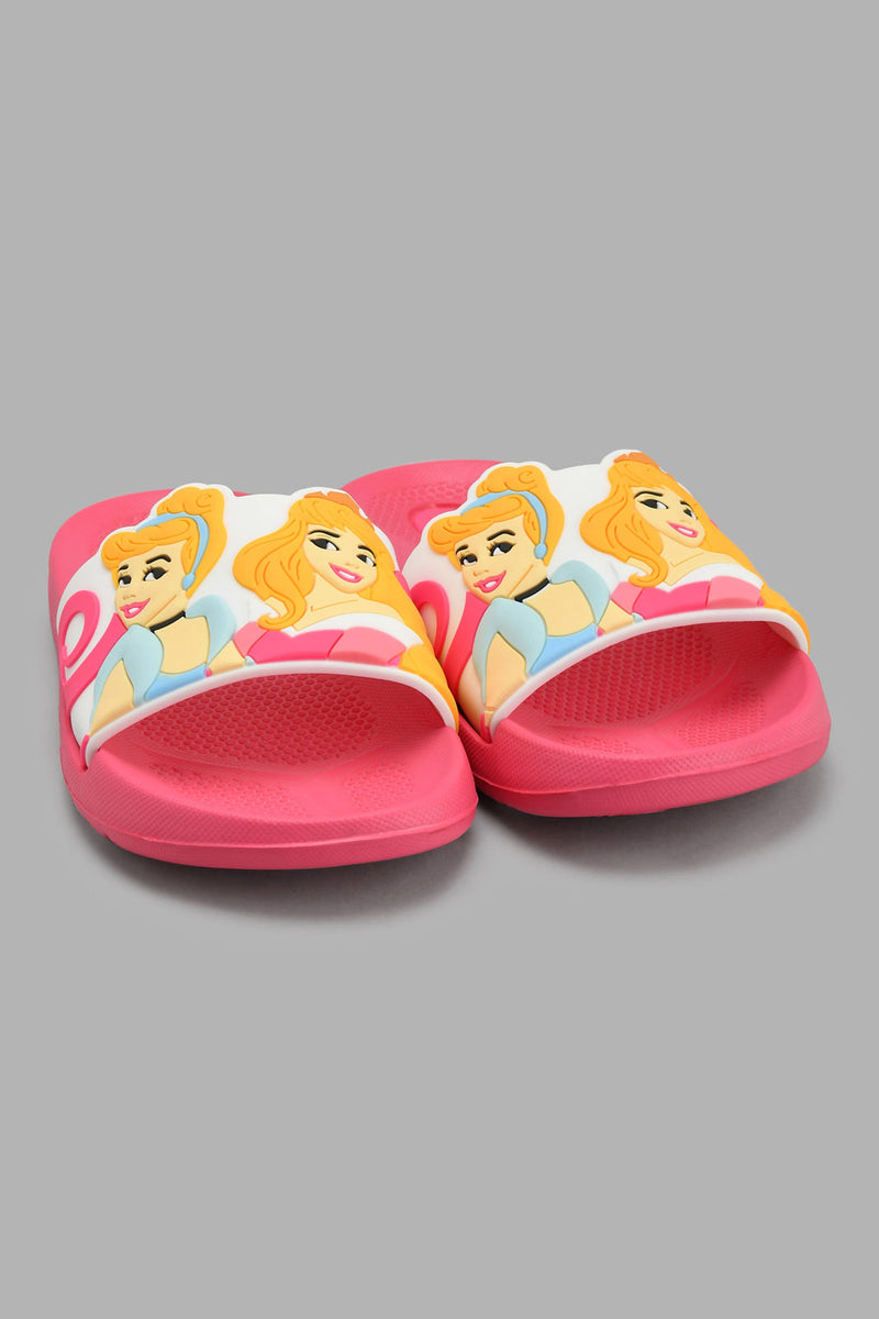 Redtag-Fuchsia-Princess-Slide-Sliders-Girls-3 to 5 Years