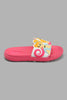 Redtag-Fuchsia-Princess-Slide-Sliders-Girls-3 to 5 Years