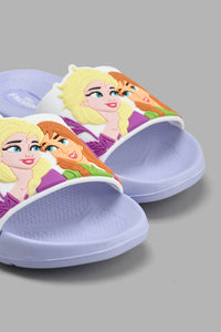 Redtag-Lilac-Frozen-Slide-Sliders-Girls-3 to 5 Years