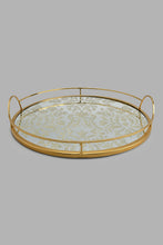 Load image into Gallery viewer, Redtag-Gold-Round-Mirror-Tray-Trays-Home-Dining-
