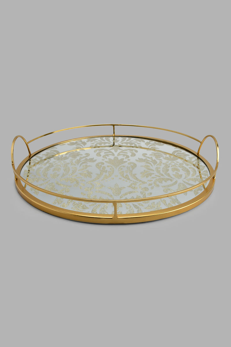 Redtag-Gold-Round-Mirror-Tray-Trays-Home-Dining-