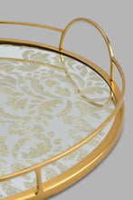 Load image into Gallery viewer, Redtag-Gold-Round-Mirror-Tray-Trays-Home-Dining-
