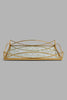 Redtag-Gold-Rectangle-Mirror-Tray-(Medium)-Trays-Home-Dining-