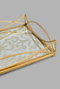 Redtag-Gold-Rectangle-Mirror-Tray-(Medium)-Trays-Home-Dining-