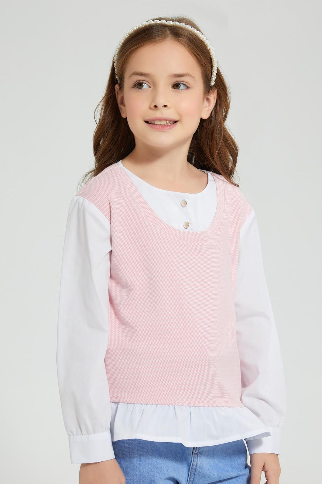 Redtag-Assorted-Printed-Blouse-Colour:Pink,-Filter:Girls-(2-to-8-Yrs),-Girls-Blouses,-New-In,-New-In-GIR,-Non-Sale,-S22A,-Section:Kidswear-Girls-2 to 8 Years