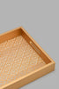 Redtag-Gold-Rectangle-Tray-(Small)-Trays-Home-Dining-