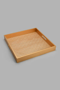 Redtag-Gold-Square-Tray-Trays-Home-Dining-