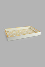 Load image into Gallery viewer, Redtag-Gold-Geometric-Rectangle-Tray-(Medium)-Trays-Home-Dining-
