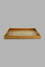 Load image into Gallery viewer, Redtag-Gold-Geometric-Rectangle-Tray-(Large)-Trays-Home-Dining-
