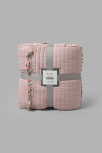 Redtag-Pink-Bedspread-Set-With-Tassel-
(Single-Size)-Bedspreads-Home-Bedroom-