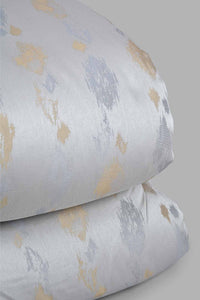Redtag-Grey-Jacquard-7-Piece-Comforter-Set-
(King-Size)-Comforters-King-Size-Home-Bedroom-