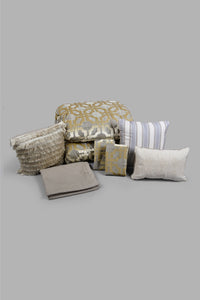 Redtag-Gold-Jacquard-7-Piece-Comforter-Set-
(King-Size)-Comforters-King-Size-Home-Bedroom-