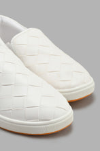 Load image into Gallery viewer, Redtag-White-Woven-Slip-On-Slip-Ons-Senior-Boys-5 to 14 Years
