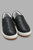 Redtag-Black-Woven-Slip-On-Slip-Ons-Senior-Boys-5 to 14 Years