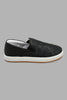 Redtag-Black-Woven-Slip-On-Slip-Ons-Senior-Boys-5 to 14 Years