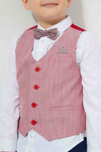 تنزيل الصورة على معرض الصور، Redtag-Red-Waistcoat-And-Shirt-Set-Sets-Boys-2 to 8 Years
