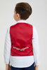 Redtag-Red-Waistcoat-And-Shirt-Set-Sets-Boys-2 to 8 Years