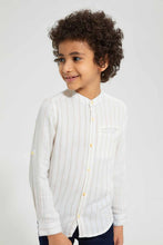 Load image into Gallery viewer, Redtag-Stone-Waistcoat-And-Stripe-Shirt-Set-Sets-Boys-2 to 8 Years
