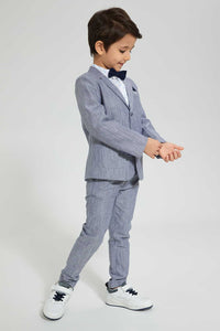 Redtag-Navy-Blazer-And-Shirt-Set-Sets-Boys-2 to 8 Years