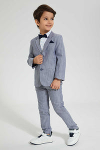 Redtag-Navy-Blazer-And-Shirt-Set-Sets-Boys-2 to 8 Years