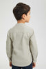 Redtag-Stone-Double-Pocket-Mandarin-Collar-Shirt-Casual-Shirts-Boys-2 to 8 Years