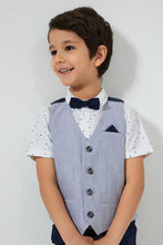 تنزيل الصورة على معرض الصور، Redtag-Blue-Waistcoat-And-PrinT-Shirt-Set-Sets-Boys-2 to 8 Years
