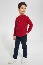 Load image into Gallery viewer, Redtag-Red-Double-Pocket-Mandarin-Collar-Shirt-Casual-Shirts-Boys-2 to 8 Years
