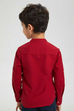 Load image into Gallery viewer, Redtag-Red-Double-Pocket-Mandarin-Collar-Shirt-Casual-Shirts-Boys-2 to 8 Years
