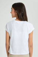 Load image into Gallery viewer, Redtag-White-Mickey-&amp;-Minnie-Mouse-Extended-Sleeve-T-Shirt-Graphic-Prints-Senior-Girls-9 to 14 Years
