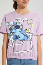 تنزيل الصورة على معرض الصور، Redtag-Purple-Stitch-Boxy-Crop-Top-Graphic-Prints-Senior-Girls-9 to 14 Years
