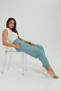 Redtag-Green-Straight-Fir-Trouser-Colour:Green,-Filter:Women's-Clothing,-Limited-Edition-Trousers,-New-In,-New-In-Women,-Non-Sale,-S22B,-Section:Women-Women's-