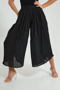 Redtag-Black-Tiered-Trouser-Colour:Black,-Filter:Women's-Clothing,-Limited-Edition-Trousers,-New-In,-New-In-Women,-Non-Sale,-S22B,-Section:Women-Women's-