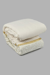 Redtag-Beige-Jacquard--7-Piece-Comforter-Set-
(King-Size)-Comforters-Home-Bedroom-