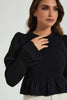 Redtag-Black-Crinkled-Bottom-Top-Colour:Black,-Filter:Women's-Clothing,-Limited-Edition-Tops,-New-In,-New-In-Women,-Non-Sale,-S22B,-Section:Women-Women's-