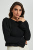 Redtag-Black-Crinkled-Bottom-Top-Colour:Black,-Filter:Women's-Clothing,-Limited-Edition-Tops,-New-In,-New-In-Women,-Non-Sale,-S22B,-Section:Women-Women's-