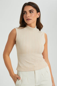 Redtag-Beige-Sleeveless-Top-Colour:Beige,-Filter:Women's-Clothing,-Limited-Edition-Tops,-New-In,-New-In-Women,-Non-Sale,-S22B,-Section:Women-Women's-