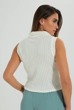 Load image into Gallery viewer, Redtag-White-Sleeveless-Top-Colour:White,-Filter:Women&#39;s-Clothing,-Limited-Edition-Tops,-New-In,-New-In-Women,-Non-Sale,-S22B,-Section:Women-Women&#39;s-
