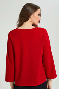 Redtag-Red-Cowl-Neck-Top-Blouses-Women's-