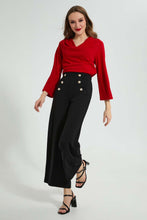 Load image into Gallery viewer, Redtag-Red-Cowl-Neck-Top-Blouses-Women&#39;s-
