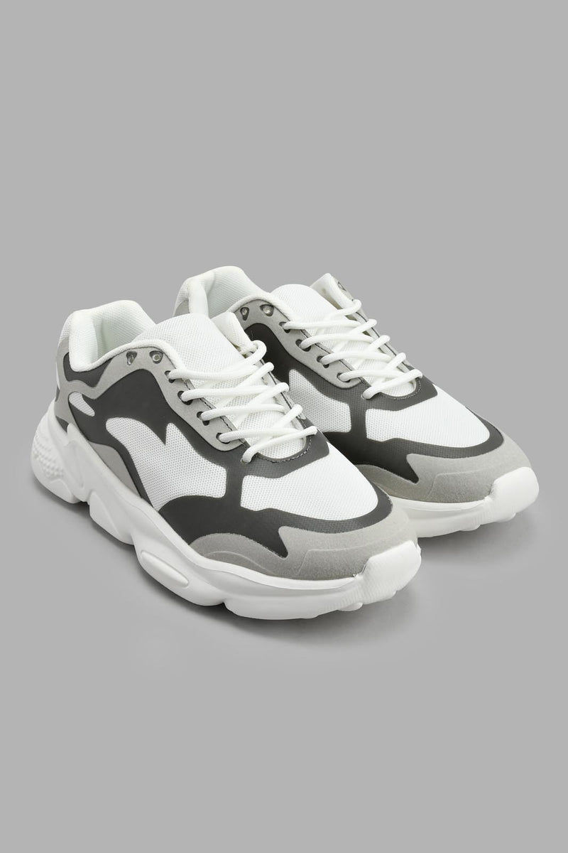 Redtag-Cream-Colour-Block-Chunky-Sneaker-Chunky-Shoes-Senior-Boys-5 to 14 Years