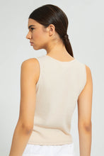 Load image into Gallery viewer, Redtag-Taupe-Sleeveless-Ribbed-T-Shirt-Plain-Women&#39;s-
