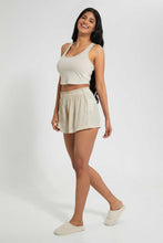 Load image into Gallery viewer, Redtag-Ivory-Plain-Vest-And-Short-Set-Cami-Sets-Women&#39;s-
