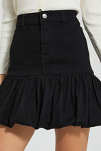 Load image into Gallery viewer, Redtag-Black-Bubble-Hem-Skirt-Skirts-Women&#39;s-
