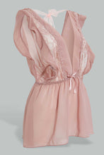 Load image into Gallery viewer, Redtag-Blush-Plain-Non-Padded-Lace-Babydoll-With-Thong-Babydolls-Women&#39;s-
