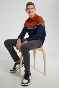 Redtag-Grey-Jean-Jeans-Slim-Fit-Senior-Boys-9 to 14 Years