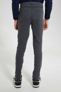 Redtag-Grey-Jean-Jeans-Slim-Fit-Senior-Boys-9 to 14 Years