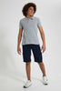 Redtag-Grey-Mel-Basic-Polo-Plain-Senior-Boys-9 to 14 Years