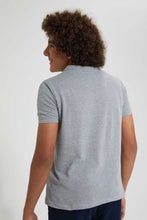 Load image into Gallery viewer, Redtag-Grey-Mel-Basic-Polo-Plain-Senior-Boys-9 to 14 Years
