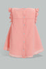 Redtag-Light-Coral-Front-Embroidery-Sleeveless-Blouse-Blouses-Infant-Girls-3 to 24 Months